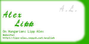 alex lipp business card